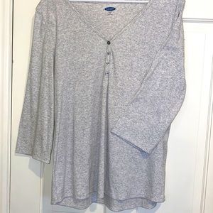 Light grey henley tee